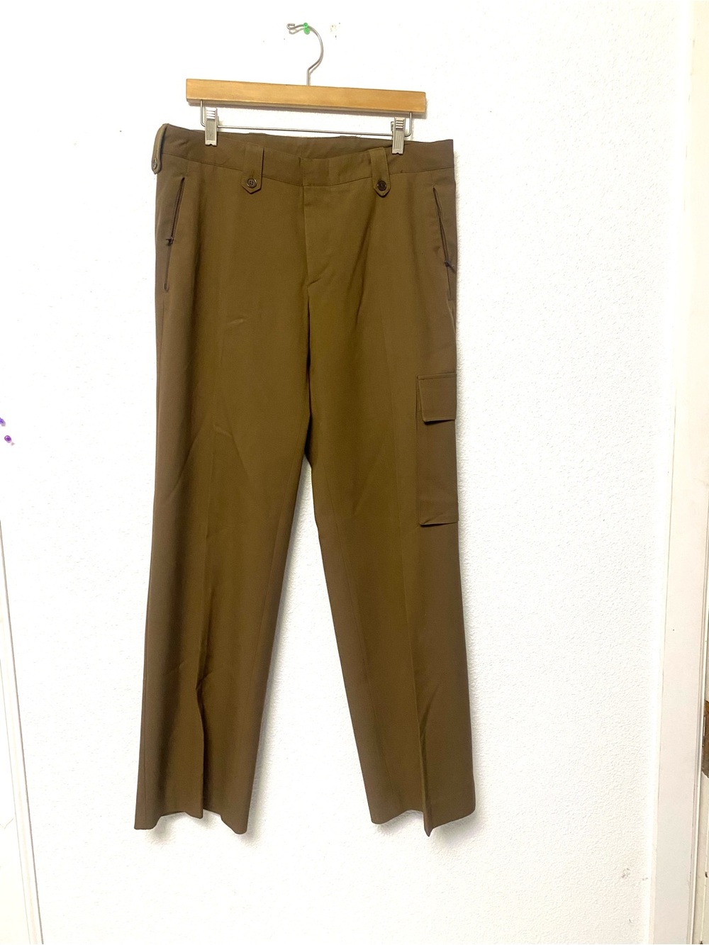 Zara Men's Olive Brown Cargo Trousers